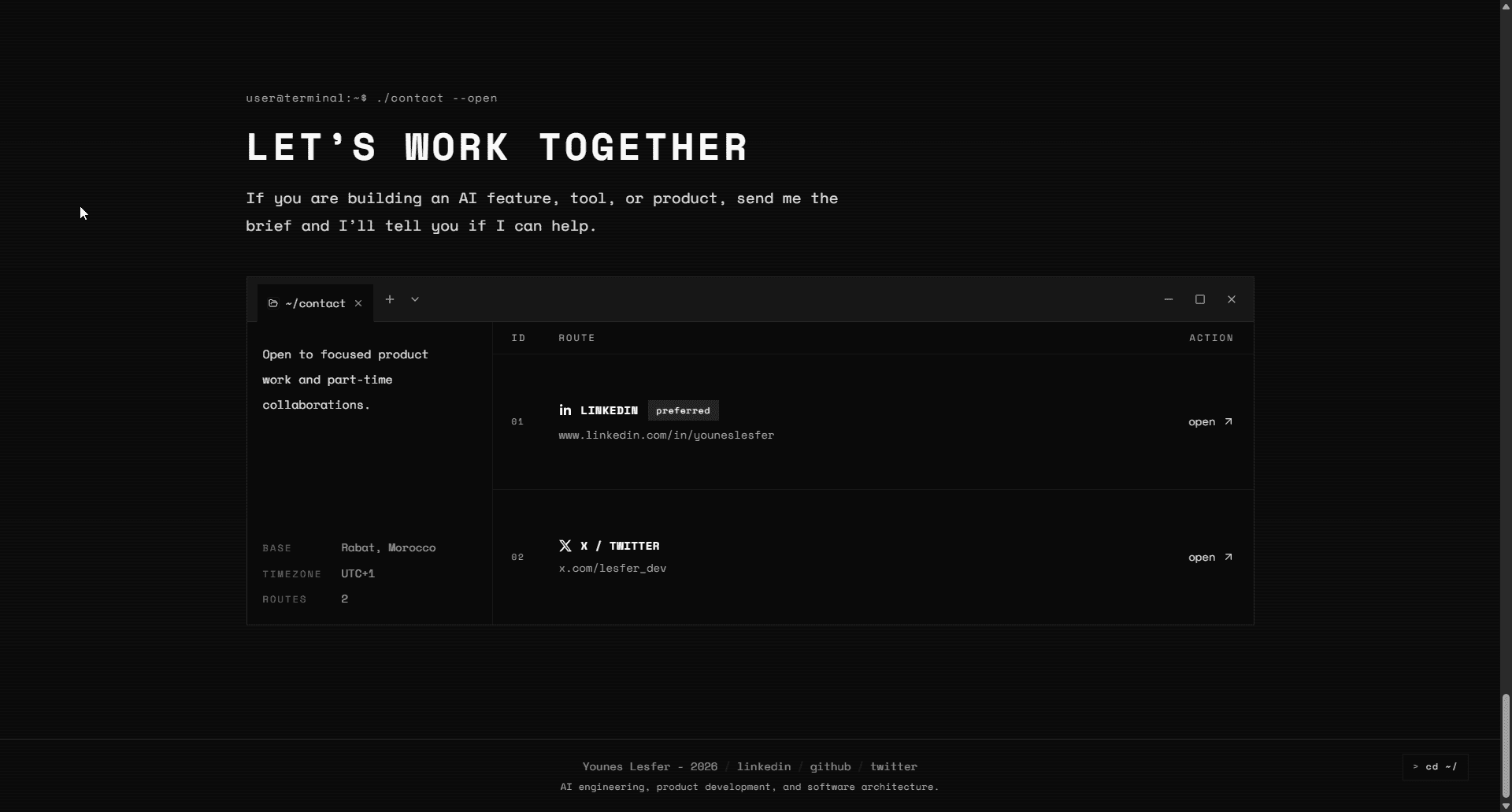 Terminal Portfolio screenshot 2