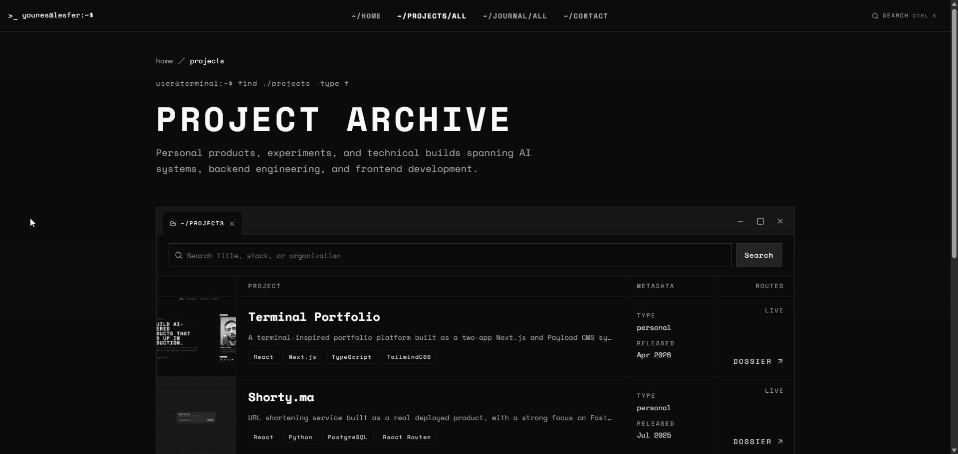Terminal Portfolio screenshot 6